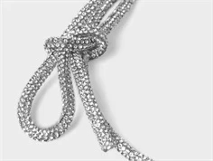 Name It sølv hårbøjle med glitter og sløjfe